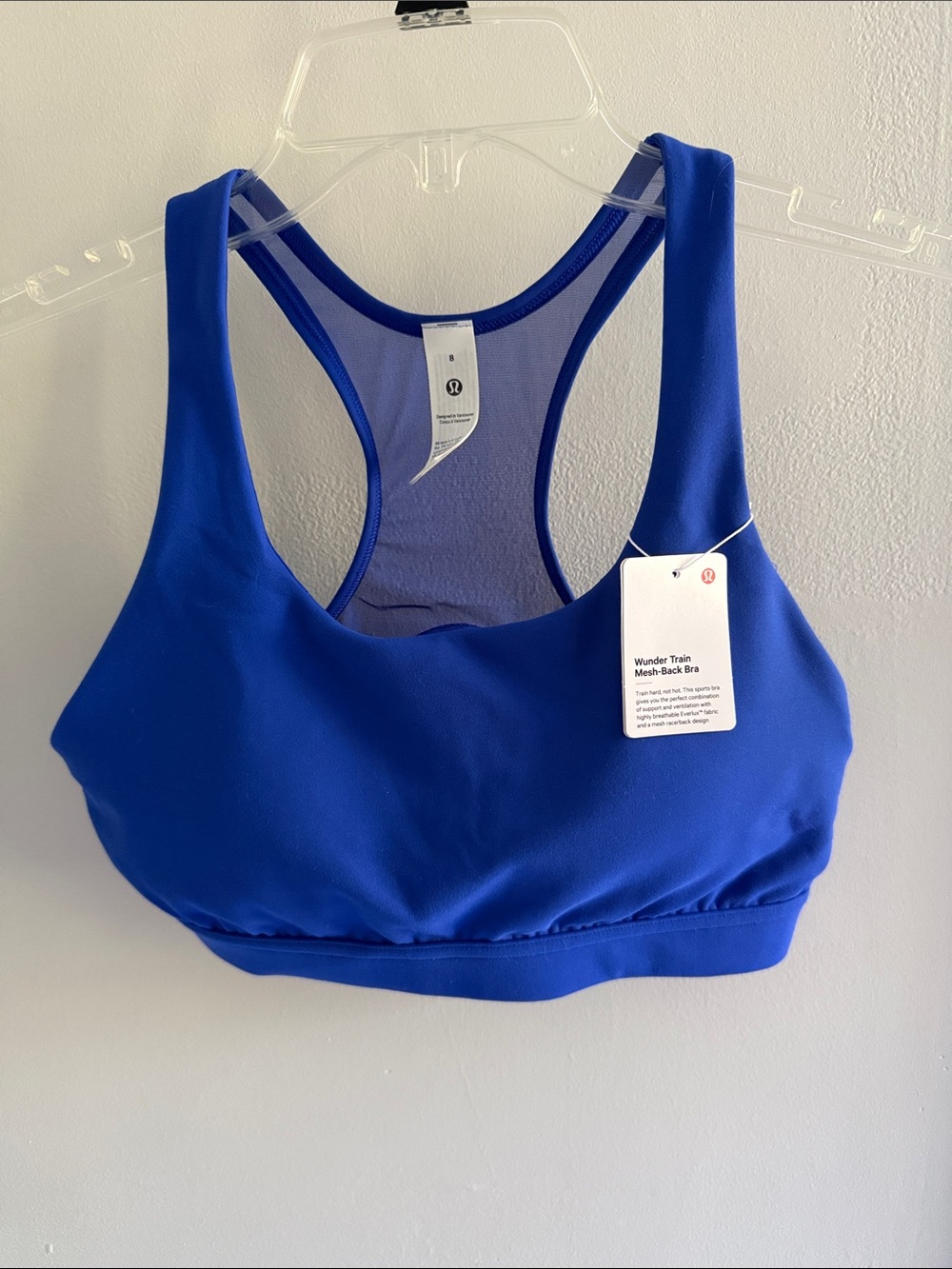 lululemon athletica Wunder Train Mesh-Back Sports Bra - Royal Blue